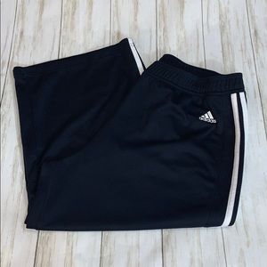 Size L Adidas Navy Crop Track Pants